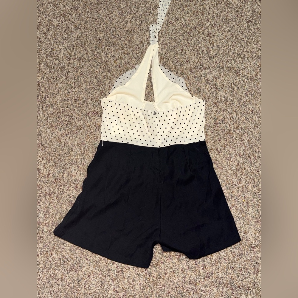 NWT Retro stage size XL romper, one piece, jumpsuit polka Dot Halter One Piece - Picture 2 of 3